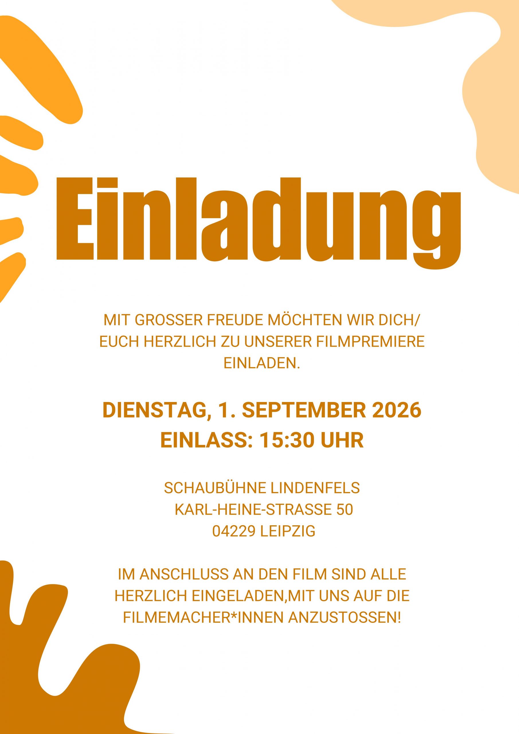 Plakat Rückseite: Einladung zu "3 Tage Mars"